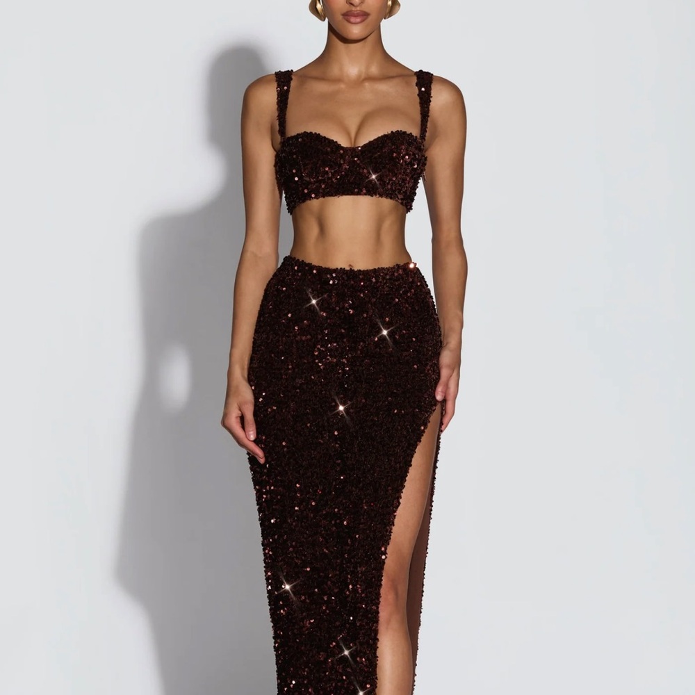 BABYBOO brown  Sequin Set